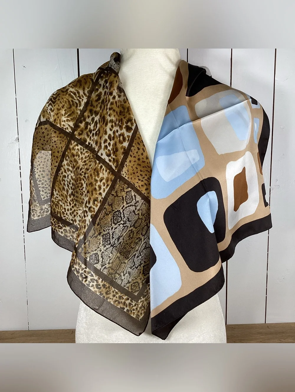 Pair Vintage Italian Scarves, Made in Italy, Scarf, 20